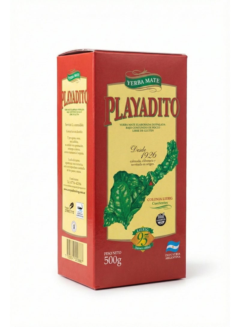 Playadito Despalada Yerba Mate Tea (Stemless / Pure Leaf) - Intense Flavor - 500g - Image 1